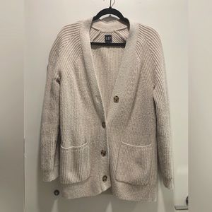 Gap long sweater cardigan in oatmeal